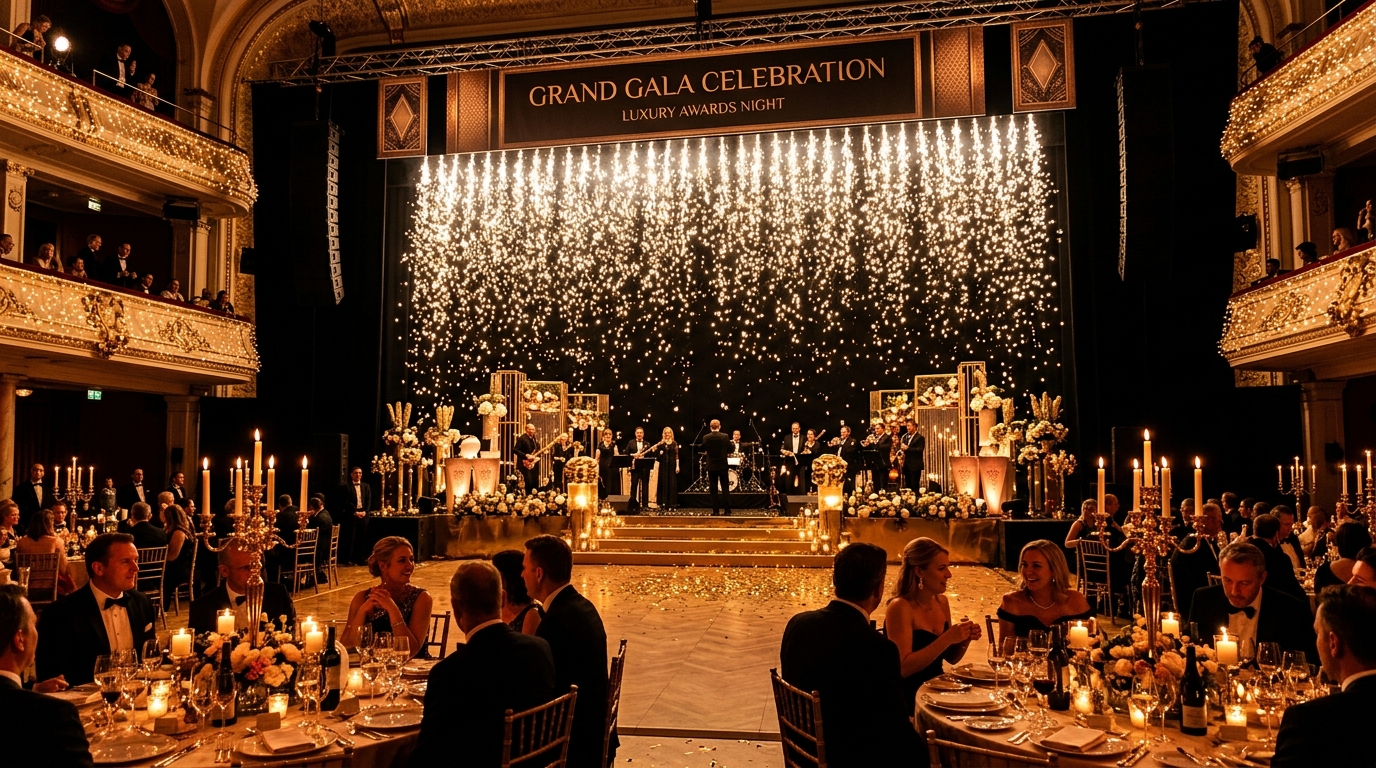 Sparkular cold spark stage waterfall at celebration